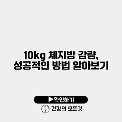 10kg 체지방 감량, 성공적인 방법 알아보기