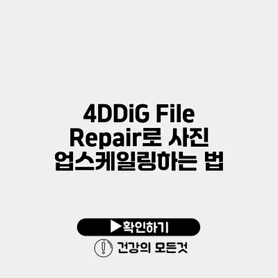 4DDiG File Repair로 사진 업스케일링하는 법