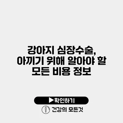 강아지 심장수술, 아끼기 위해 알아야 할 모든 비용 정보