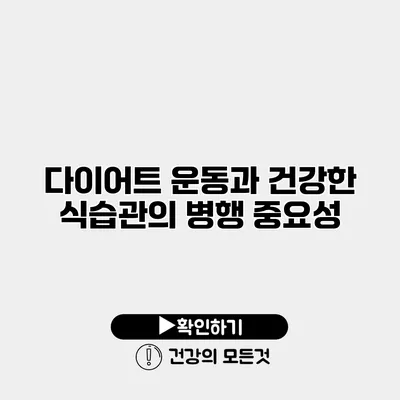 다이어트 운동과 건강한 식습관의 병행 중요성