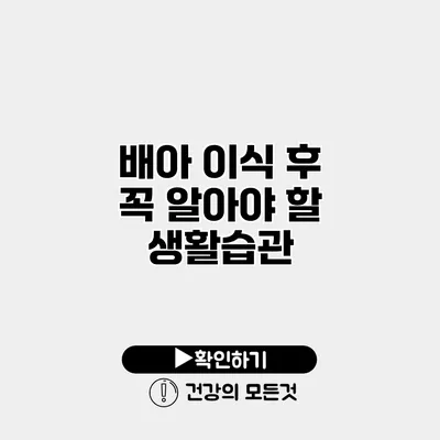 배아 이식 후 꼭 알아야 할 생활습관