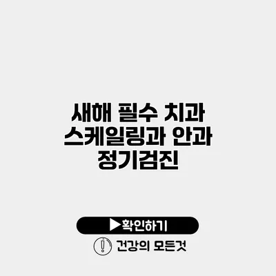 새해 필수 치과 스케일링과 안과 정기검진