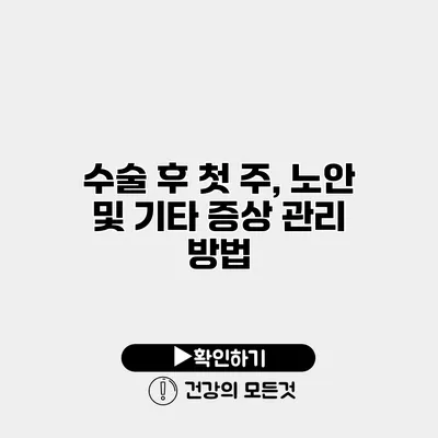 수술 후 첫 주, 노안 및 기타 증상 관리 방법