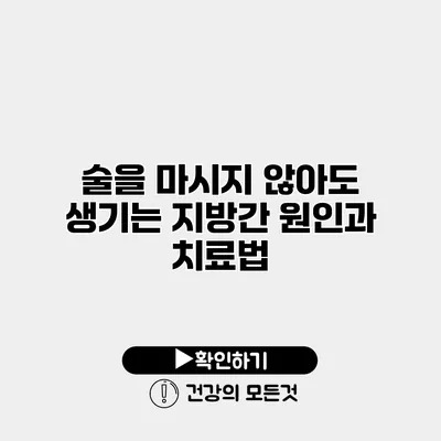 술을 마시지 않아도 생기는 지방간 원인과 치료법