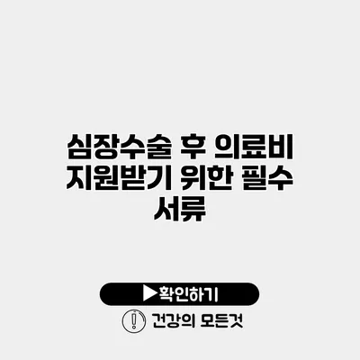 심장수술 후 의료비 지원받기 위한 필수 서류