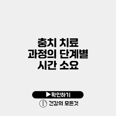 충치 치료 과정의 단계별 시간 소요
