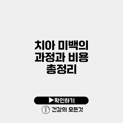치아 미백의 과정과 비용 총정리