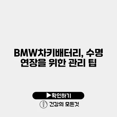 BMW차키배터리, 수명 연장을 위한 관리 팁