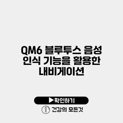 QM6 블루투스 음성 인식 기능을 활용한 내비게이션