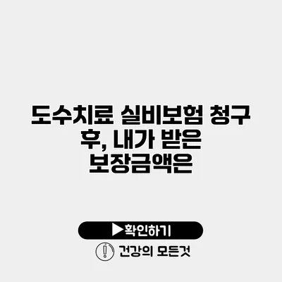 도수치료 실비보험 청구 후, 내가 받은 보장금액은?