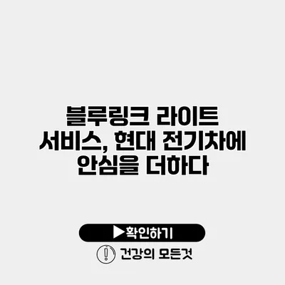 블루링크 라이트 서비스, 현대 전기차에 안심을 더하다