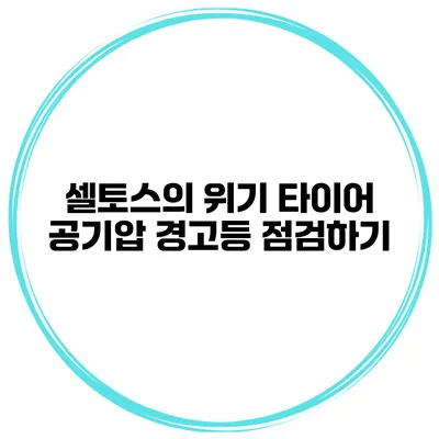 셀토스의 위기: 타이어 공기압 경고등 점검하기