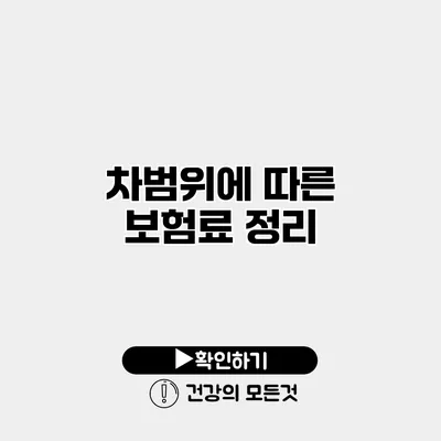차범위에 따른 보험료 정리