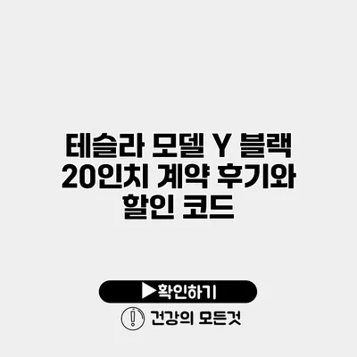 테슬라 모델 Y 블랙 20인치 계약 후기와 할인 코드